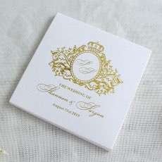White Pocket Invitation White Invitation Card With Hard Cover Modern Invitation Card